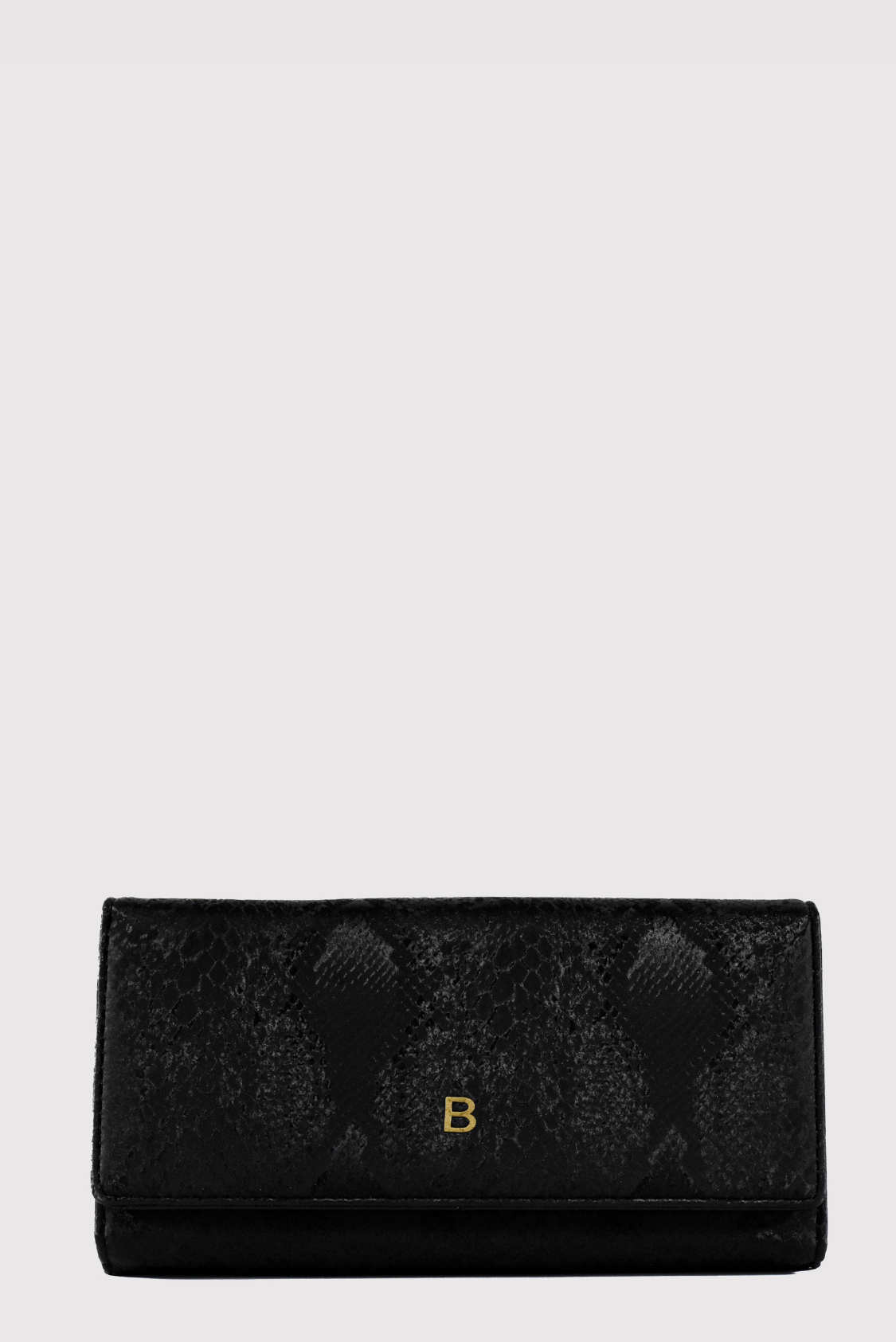 B Black Handheld Ladies Clutch